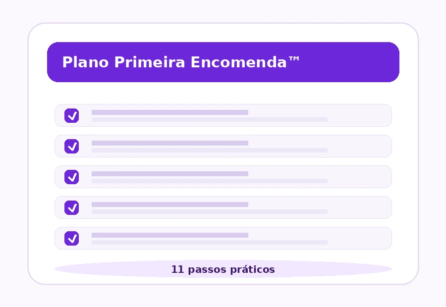 Plano Primeira Encomenda dentro da plataforma